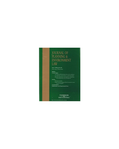Journal of Planning and Environment Law: Issues and Bound Volume