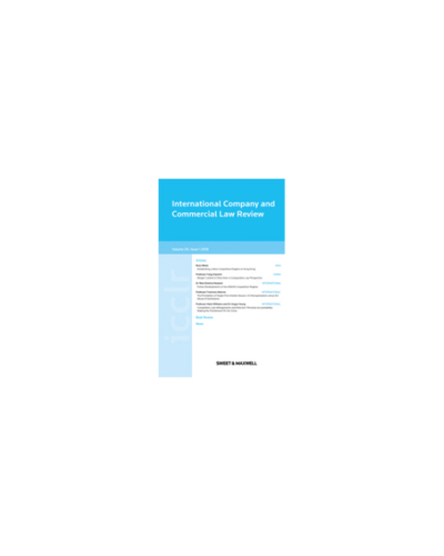 International Company and Commercial Law Review: Issues Only
