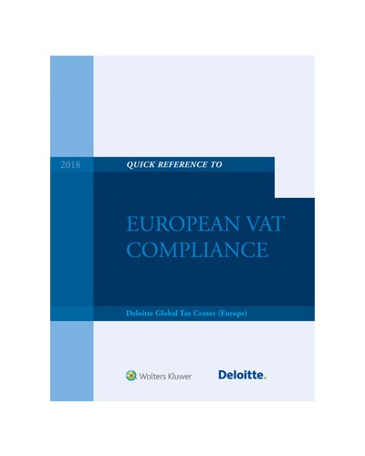 Quick Reference to European VAT Compliance 2018