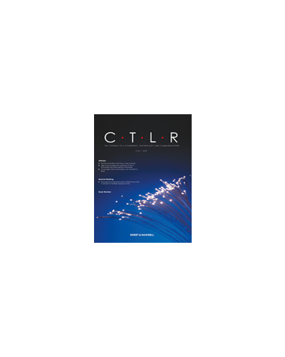 Computer and Telecommunications Law Review: Issues Only