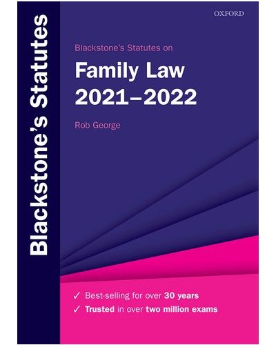 Blackstone's Statutes on Family Law 2021-2022