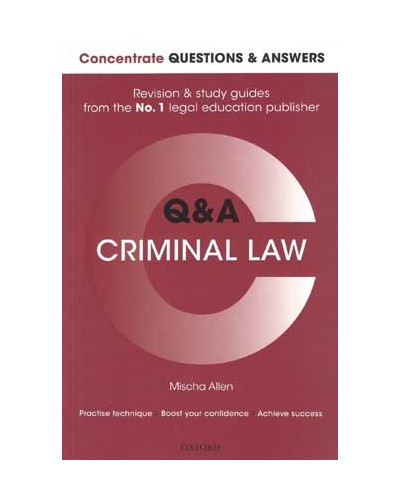 Concentrate Questions and Answers: Criminal Law