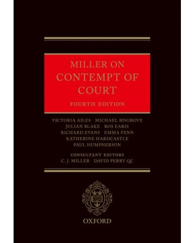 Miller on Contempt of Court, 4th Edtion