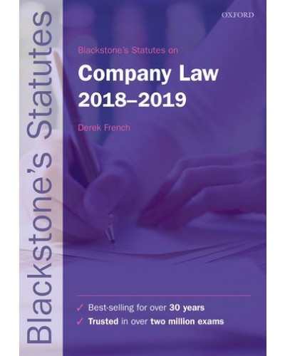Blackstone's Statutes on Company Law 2018-2019