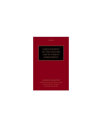 A Restatement of the English Law of Unjust Enrichment