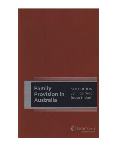 Family Provision in Australia, 5th Edition