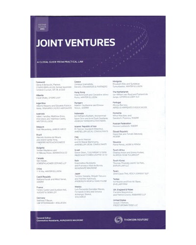 Joint Ventures: A Global Guide From Practical Law, 2nd Edition