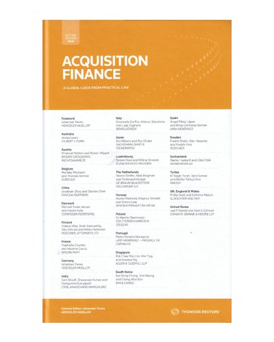 Acquisition Finance: A Global Guide From Practical Law, 2nd Edition