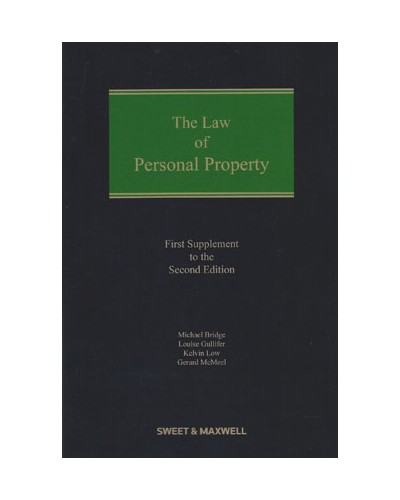 The Law of Personal Property 2nd Edition: 1st Supplement