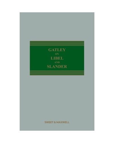 Gatley on Libel and Slander 13th Edition