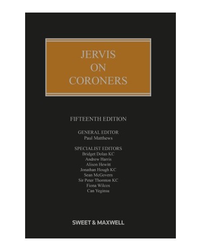 Jervis on Coroners, 15th Edition