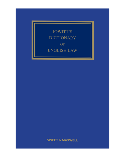 Jowitt's Dictionary of English Law, 6th Edition