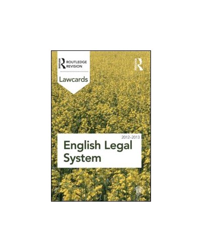English Legal System Lawcards 2012-2013, 8th Edition