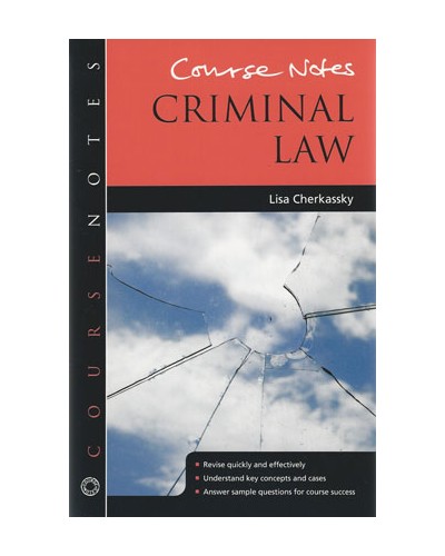 Course Notes: Criminal Law