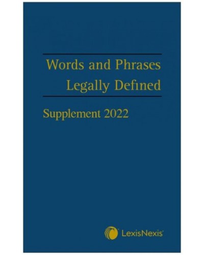 Words and Phrases Legally Defined, 5th Edition (2022 Supplement)