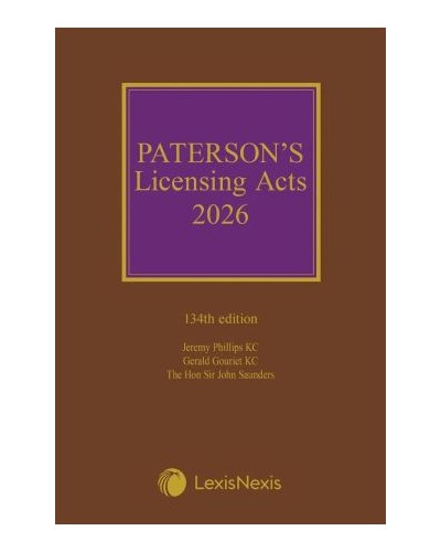 Paterson's Licensing Acts 2026 134th Edition