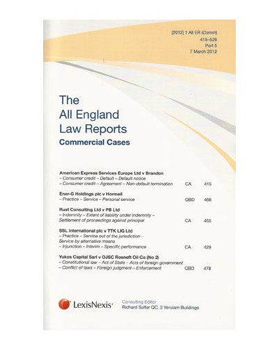 All England Law Reports: Commercial Cases - Parts and Bound Volume