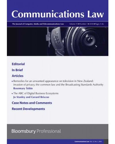 Communications Law - Journal of Computer, Media and Telecommunications Law
