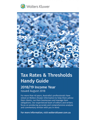 Tax Rates & Thresholds Handy Guide 2018/19