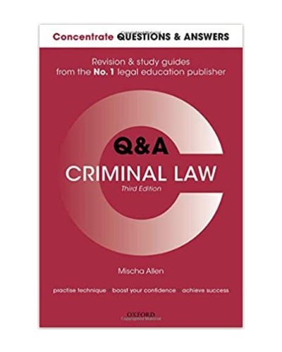 Concentrate Q&A: Criminal Law, 3rd Edition