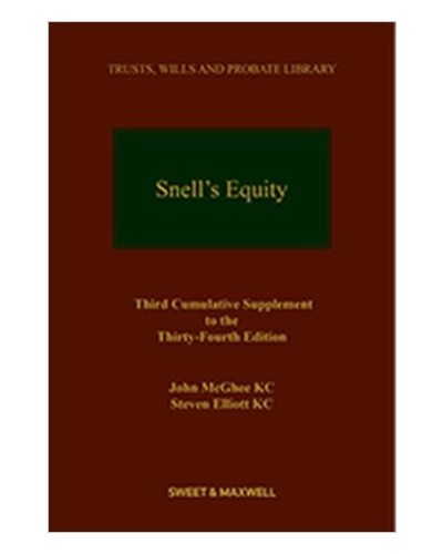 Snell's Equity, 34th Edition (3rd Supplement only)