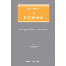 Phipson on Evidence, 19th Edition (1st Supplement only)