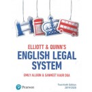 Elliott & Quinn: English Legal System 2019/20, 20th Edition
