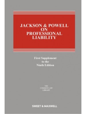 Jackson & Powell on Professional Liability, 9th Edition (1st Supplement only)